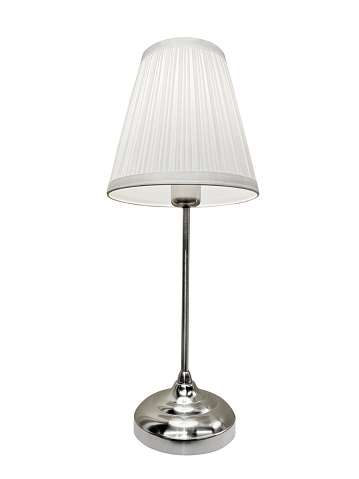 Table lamp, lamp shade isolated on the white background (Clipping Path)
