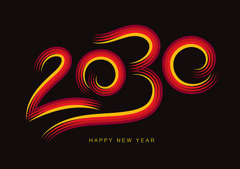 2030 Lettering Creative Number 2030 Design Vector 2030 Happy New Year Celebration ...