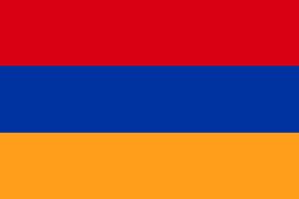 illustrations, cliparts, dessins animés et icônes de arménie caucase région drapeau - armenian flag