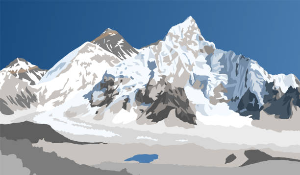 2,055 Mount Everest Illustrations & Clip Art - iStock | Mount everest  summit, Climbing mount everest, Everest base camp