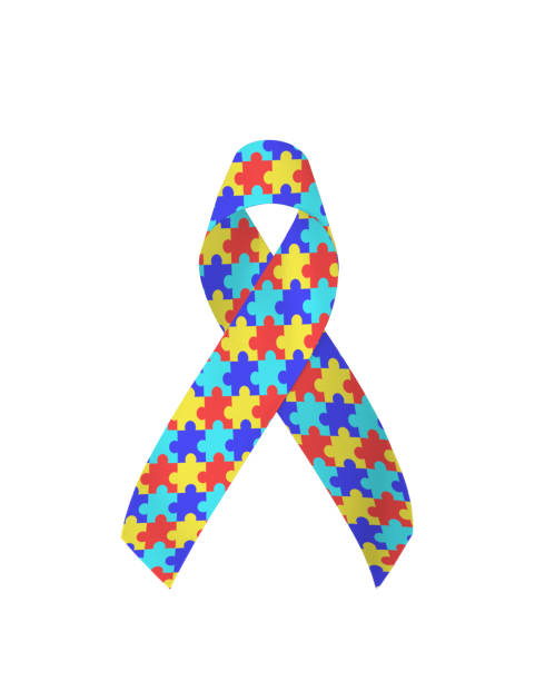 istock World Autism Awareness day with puzzle or jigsaw pattern ribbon isolated with clipping path on white background for mental health care concept for autistic children and adult 1388281994