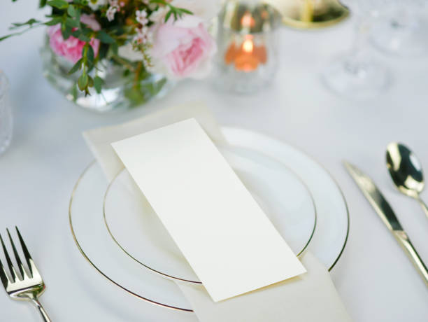 istock Mockup white blank space card, for Menu, Flyer, invitation. 1388300051