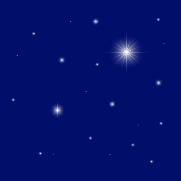istock blue starry sky on dust light background. Bright design. Clear sky. Vector illustration. stock image. 1388308790