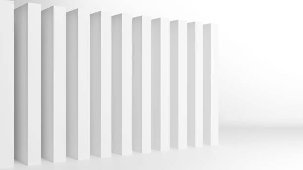 istock Background of an Abstract White Minimalist Architectural Interior in Perspective. 3D rendered illustration. 1388309092