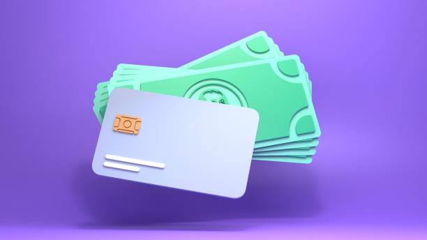 istock Dollar bills and a bank card. 3d render. 1388309135