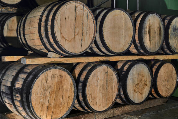 istock Oak wood barrels for tequila maturation 1388312399