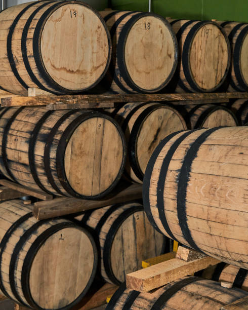 istock Oak wood barrels for tequila maturation 1388312446