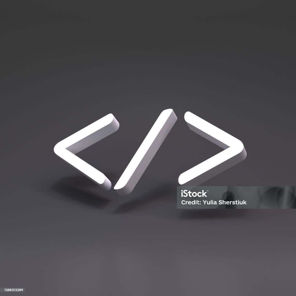 Coding 3d Abstract Symbols Code Part Symbol Concept Of Coding And Programming 3d Render Stock ...