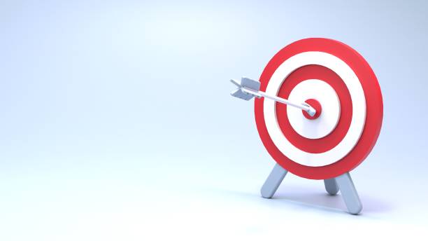 istock Red dart arrow hits target. 3d renderer illustration. 1388313397