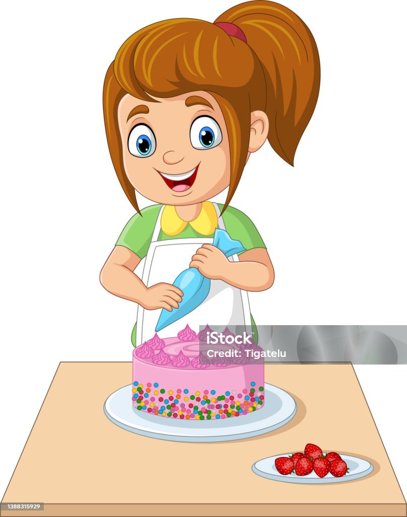 Ilustración de Chica De Dibujos Animados Decorando Un Pastel De Cumpleaños y más Vectores Libres de Derechos de Niño - iStock Ilustración de Chica De Dibujos Animados Decorando Un Pastel De Cumpleaños y más Vectores Libres de Derechos de Niño - iStock