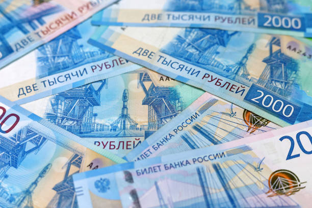 istock Russian rubles, paper currency 1388322996