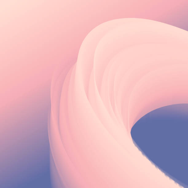 Fluid Abstract Design on Pink gradient background Modern and trendy background. Abstract design with a fluid, liquid, 3d and gradient color shape. This illustration can be used for your design, with space for your text (colors used: Beige, Orange, Pink, Gray, Purple). Vector Illustration (EPS10, well layered and grouped), format (1:1). Easy to edit, manipulate, resize or colorize. beige background stock illustrations
