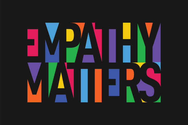 Empathy Matters vector lettering Empathy Matters vector lettering. Hand drawn text label. Typographic design empathy stock illustrations