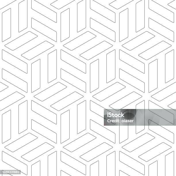 Rectangle Cube Pattern Cube Pattern With Sides Made Of Two Rectangles Stock Illustration ...