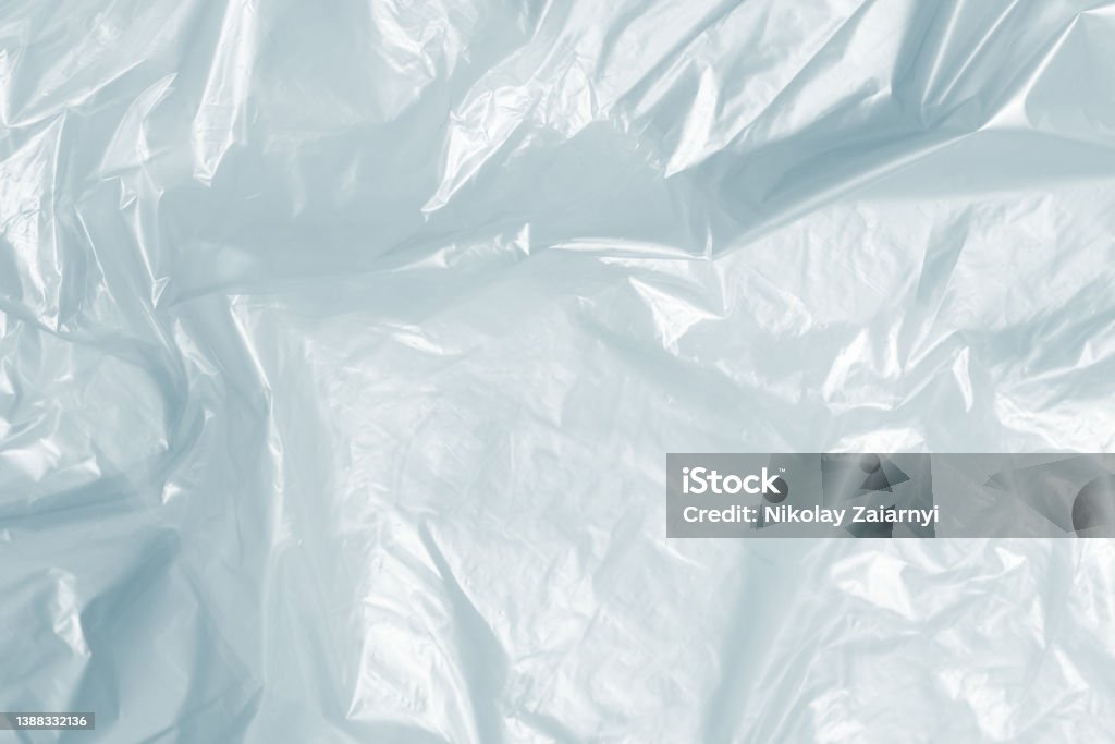 Plastic background. Top view. Plastic bag as a background. Top view. Plastic Bag Stock Photo