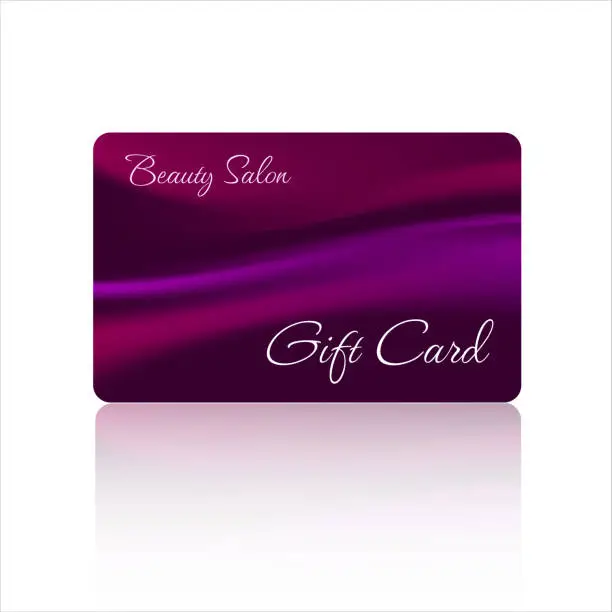 Vector illustration of Gift card with beautiful design for beauty salon, spa, massage salon. Gift card template for voucher coupon
