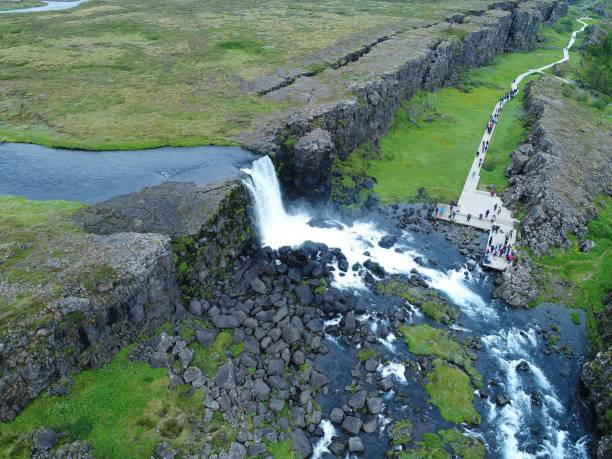 tingvellir national park - plate tectonics imagens e fotografias de stock