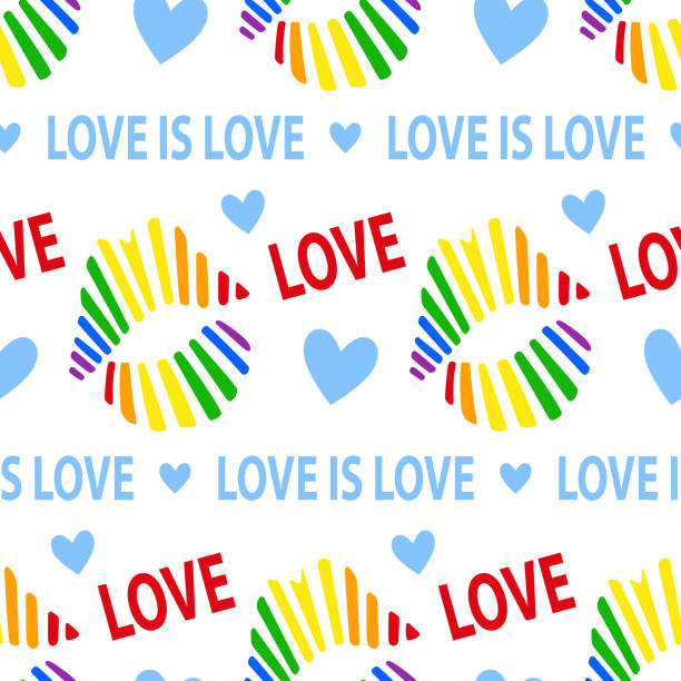 образец гордости, любовь есть любовь. - gay pride spectrum backgrounds textile stock illustrations