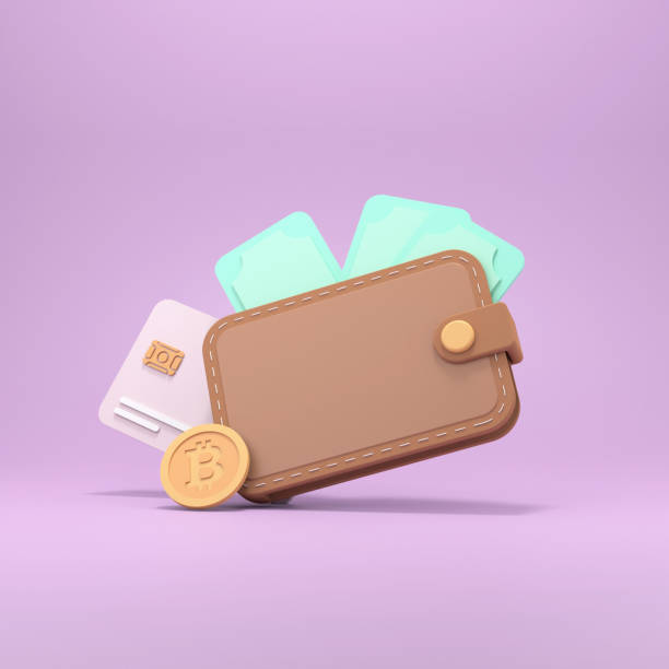 istock Wallet with banknotes and bank cards. Financial transactions concept. 3d render illustration. 1388339908