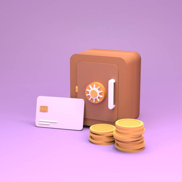 istock Safe with gold coins around. Finance saving concept. 3d render illustration 1388341306