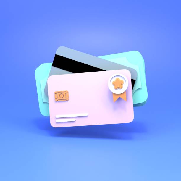 istock Bank card and rating stars. 3d render illustration 1388343356