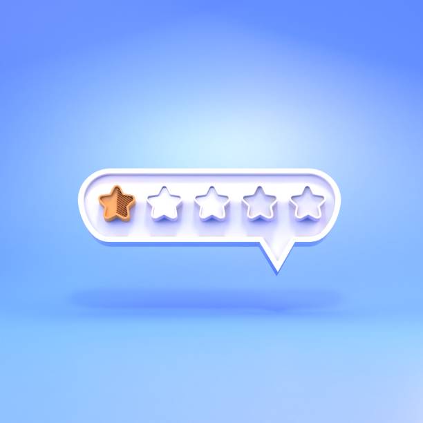 istock One star comments. The concept of evaluation and rating. 3d rendering 1388343708