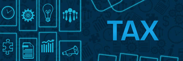 istock Tax Blue Neon Business Shapes Horizontal 1388348031