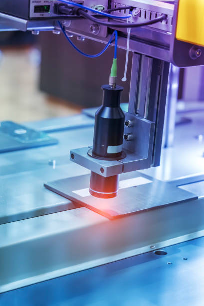 istock smart robot in manufacturing industry for industry 4.0 and technology concept. Robotic vision sensor camera system. 1388350940