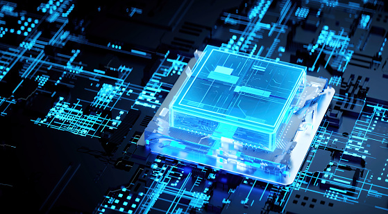 LED light strip close-up. electronic components and equipment