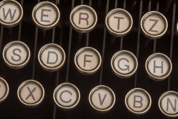 German Keyboard of old portable typewriter