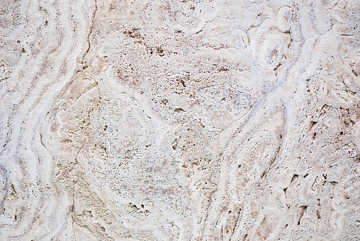 Natural freshwater limestome (travertin, Italian banded marble, calc tufa) texture