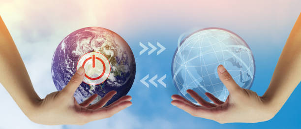 istock World Environment Day and Happy Earth Day with human hand for Future technology and sustainable ecology Concept, earth globe for Saving, protect, ecology,banner-3d Rendering 1388366279
