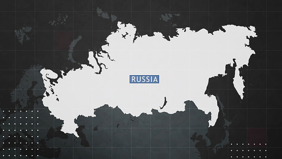 RUSSIA map - WHITE