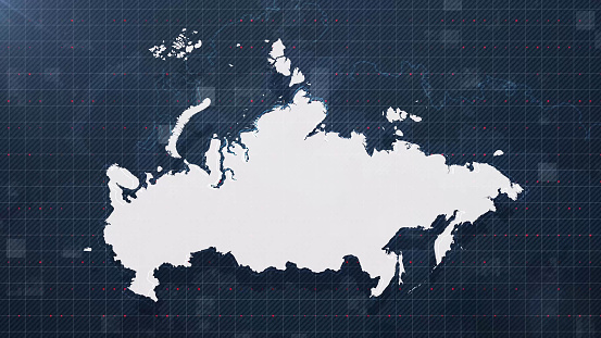 RUSSIA map - BLUE