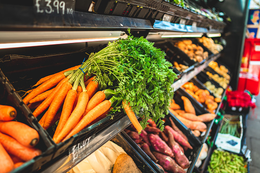 Fresh Varieties on display in Market, London