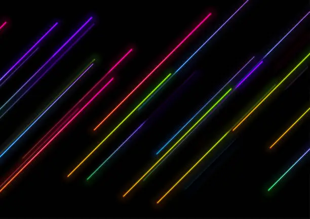 Vector illustration of Colorful neon laser lines technology abstract background