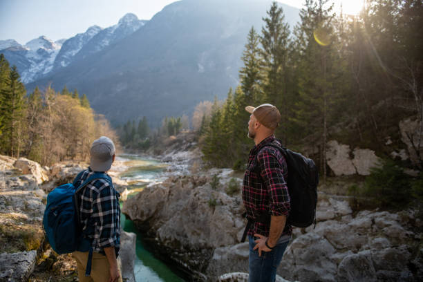 istock Friends exploring beautiful Julian Alps 1388375819