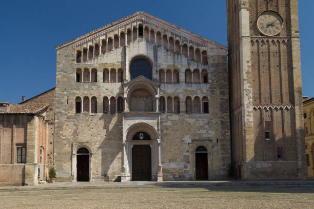 istock Front Facade of the Parma Cathedral 1388386016