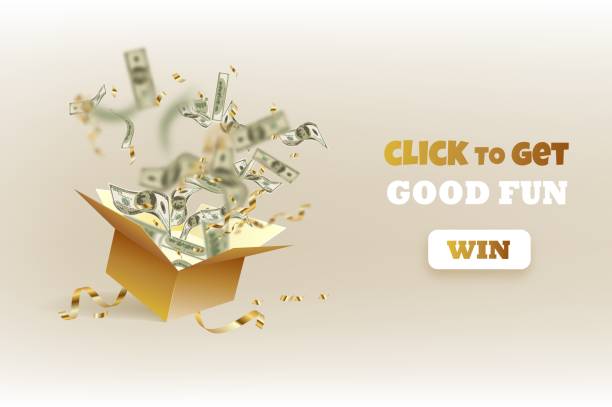 illustrations, cliparts, dessins animés et icônes de gagnez un prix. publicité en ligne d’illustration de vecteur de jeu de jeu de casino. - bureau de pmu