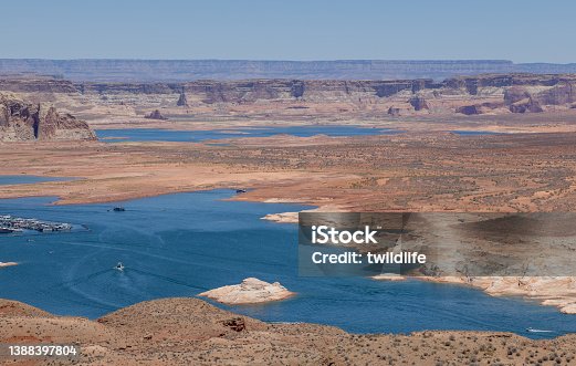 istock Lake Powell Arizona Landscape in a Severe Drought 1388397804