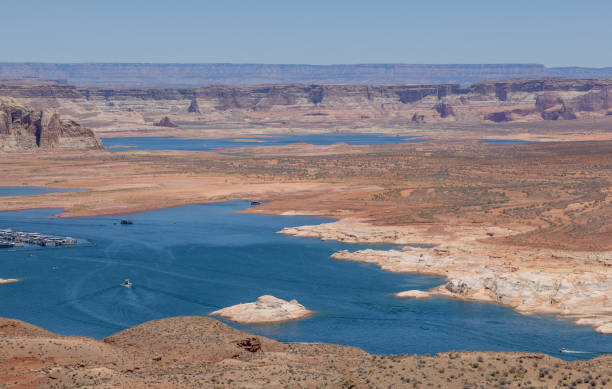 Lake Powell Arizona Landscape in a Severe Drought stock photo
