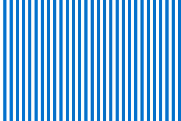 파란색 줄무늬. 흰색 배경에 파란색 줄무늬. 마린 원활한 패턴. 수직선. 네이비 텍스처. 현대 벽지. 패션 배경. 벡터 - 줄무늬 stock illustrations