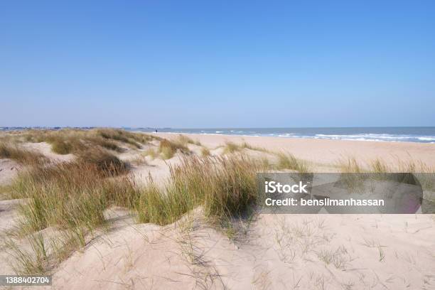 Redoubt Beach In Mervillefrancevilleplage Stock Photo - Download Image Now - Beach, Normandy, Coastline