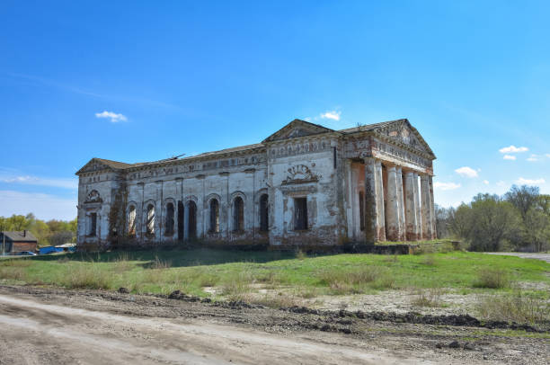 istock abandoned Orthodox church, abandoned temple with columns 1388404939
