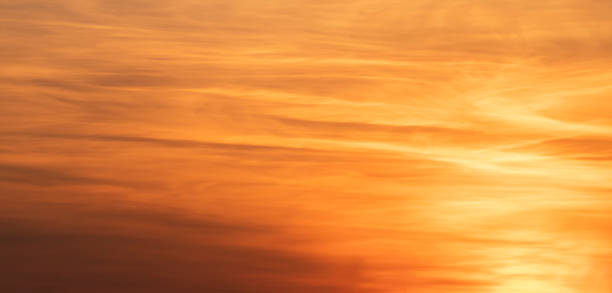 istock Beautiful dark golden sunset sky with clouds. Sky background. 1388406325