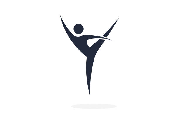 Dance icon. Vector illustration. Flat style element. Dance icon. Vector illustration. Flat style element dance logo stock illustrations
