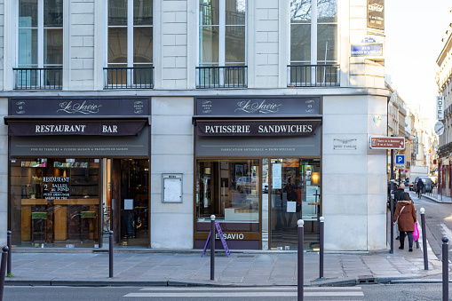 Paris patisserie - La Lacie on the Rue Boissy d'Anglas in Paris, France.
