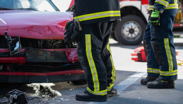 istock Firefigters At A Car Accident Scene 1388408592