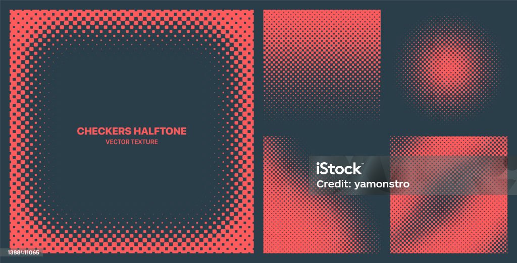 Asortate Diverse Contrast Red Checker Halftone Textura Vector Pattern Collection - vector de stoc Jumătate de ton fără redevențe Asortate Diverse Contrast Red Checker Halftone Textura Vector Pattern Collection - vector de stoc Jumătate de ton fără redevențe