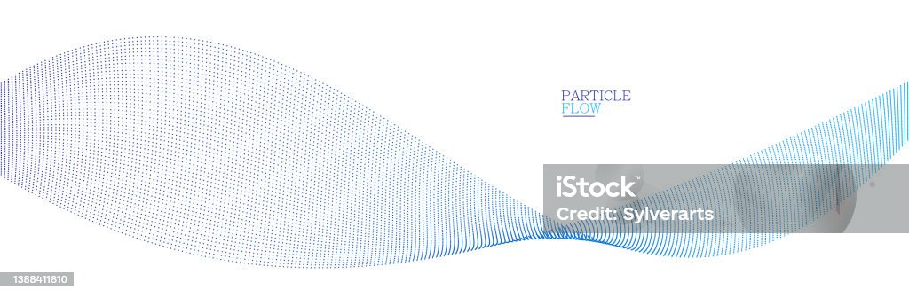 Blue Dots Array Blue Dots In Motion Vector Abstract Background Particles Array Wavy ...
